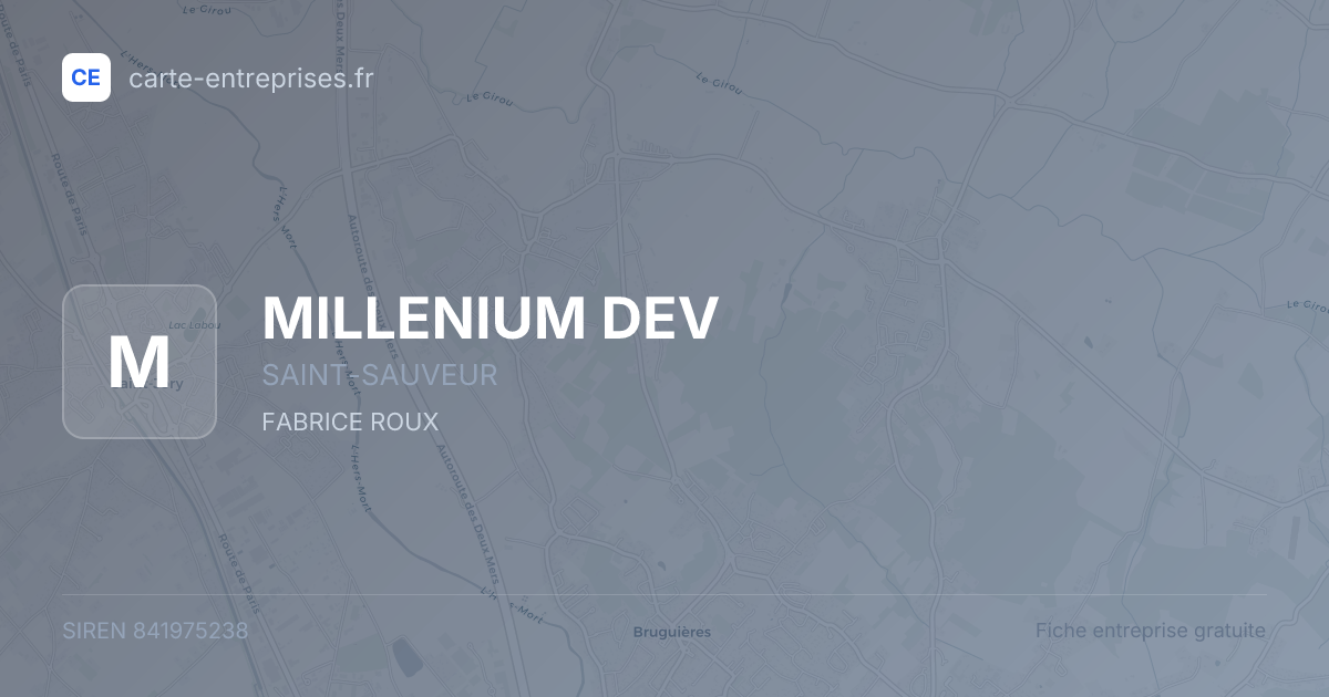 MILLENIUM DEV — 841975238 — fiche entreprise