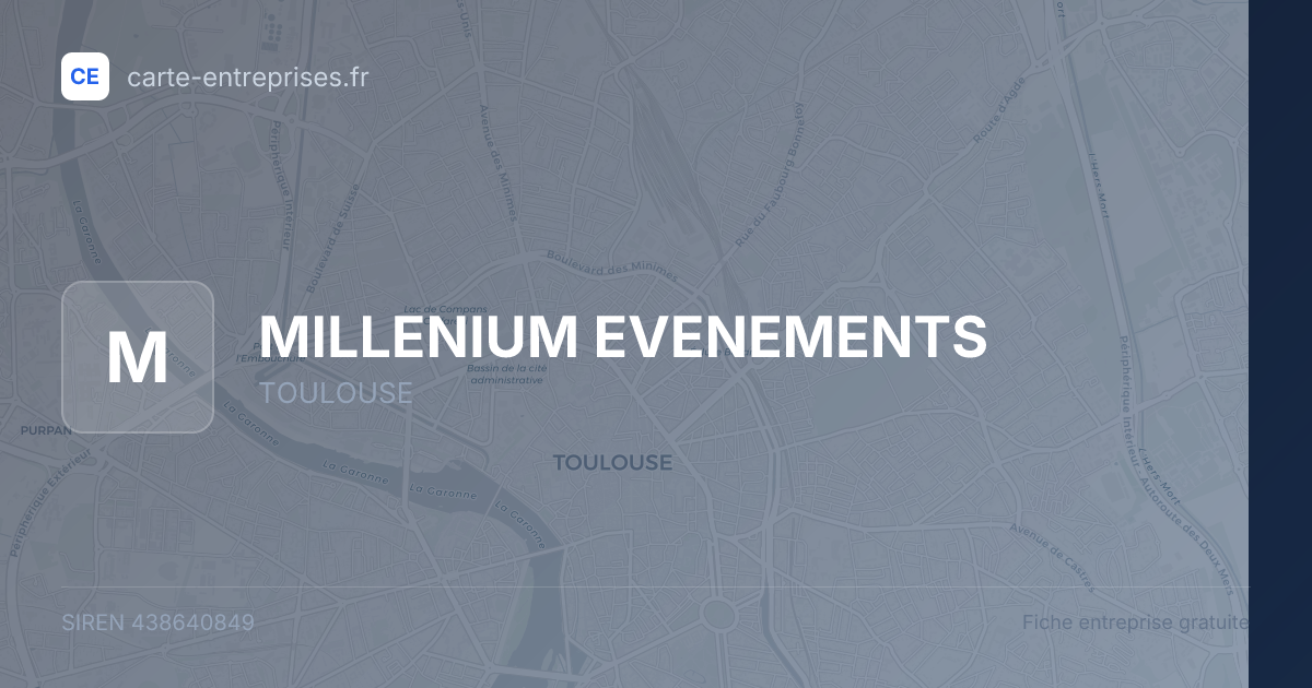 MILLENIUM EVENEMENTS — 438640849 — fiche entreprise