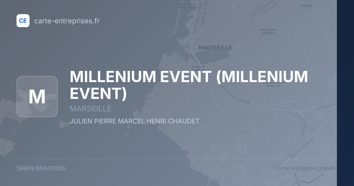 MILLENIUM EVENT — 884411265 — fiche entreprise