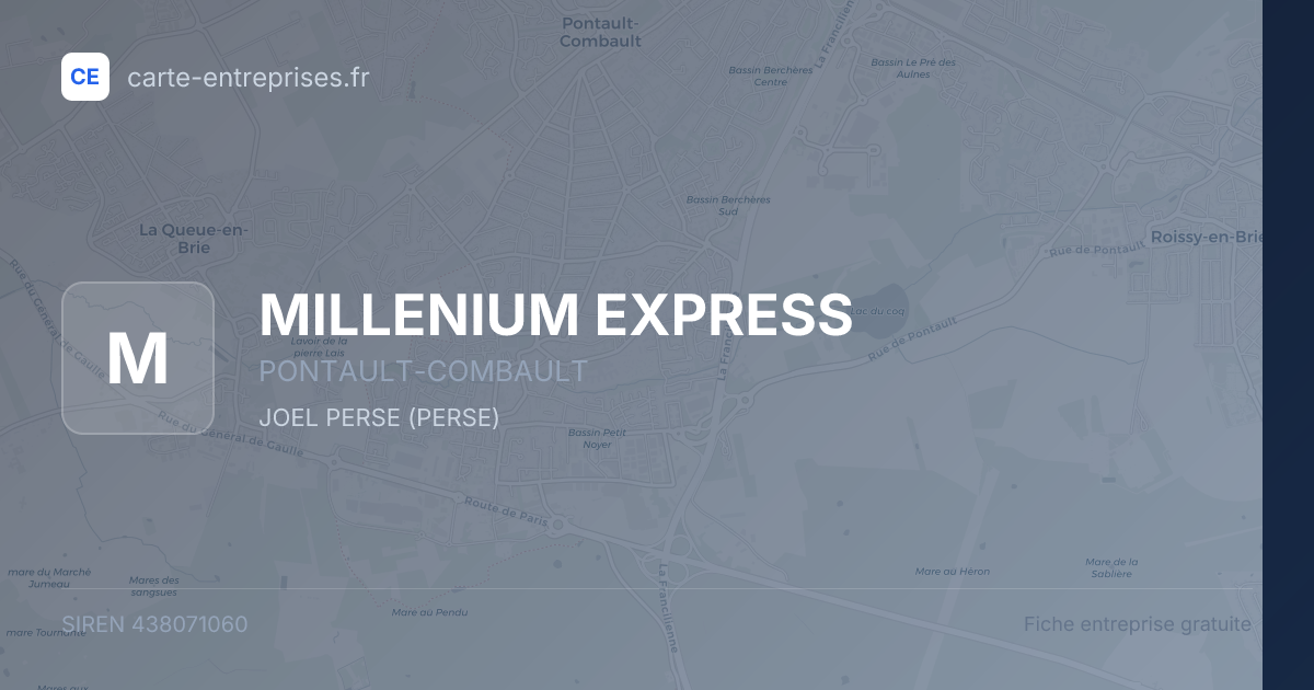 MILLENIUM EXPRESS — 438071060 — fiche entreprise