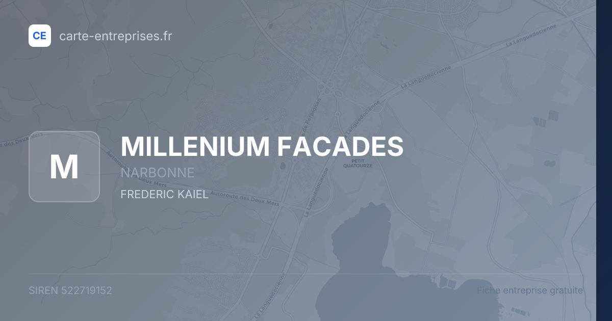 MILLENIUM FACADES — 522719152 — fiche entreprise