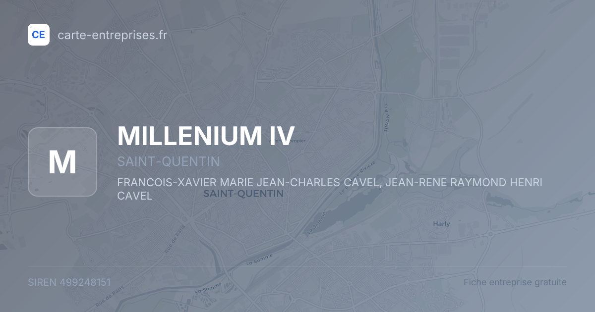 MILLENIUM IV — 499248151 — fiche entreprise