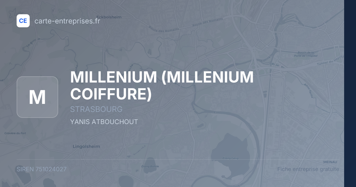 MILLENIUM (MILLENIUM COIFFURE) — 751024027 — fiche entreprise