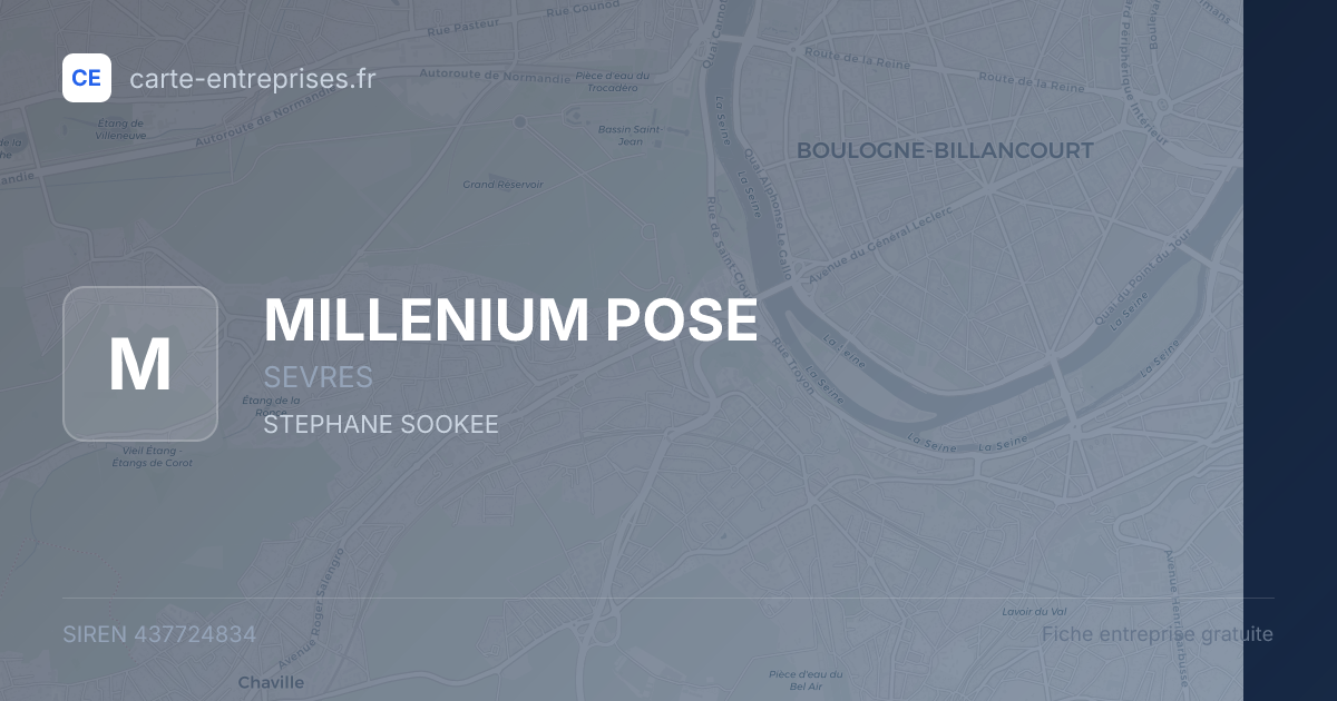 MILLENIUM POSE — 437724834 — fiche entreprise