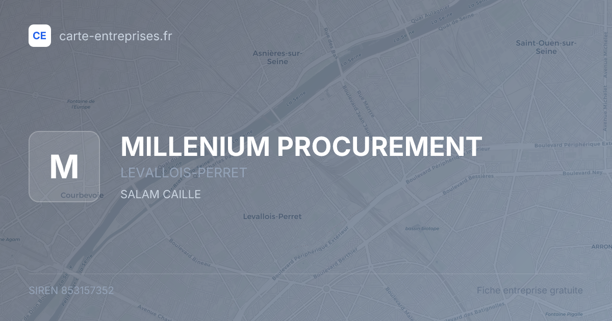 MILLENIUM PROCUREMENT — 853157352 — fiche entreprise