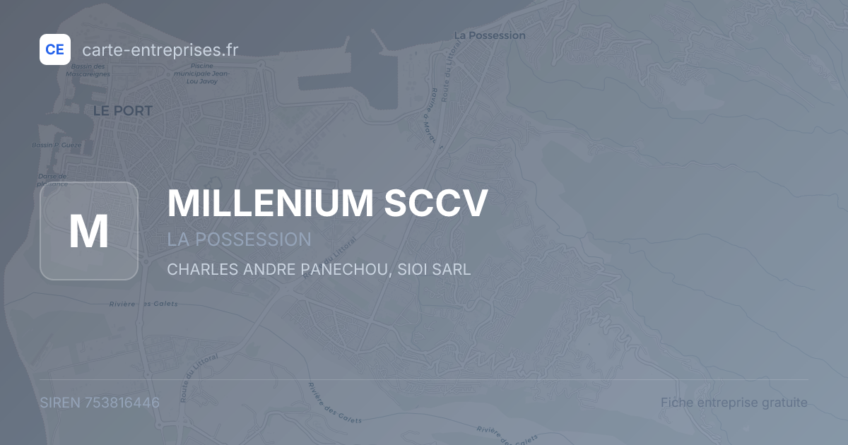 MILLENIUM SCCV — 753816446 — fiche entreprise