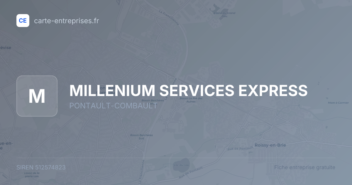 MILLENIUM SERVICES EXPRESS — 512574823 — fiche entreprise
