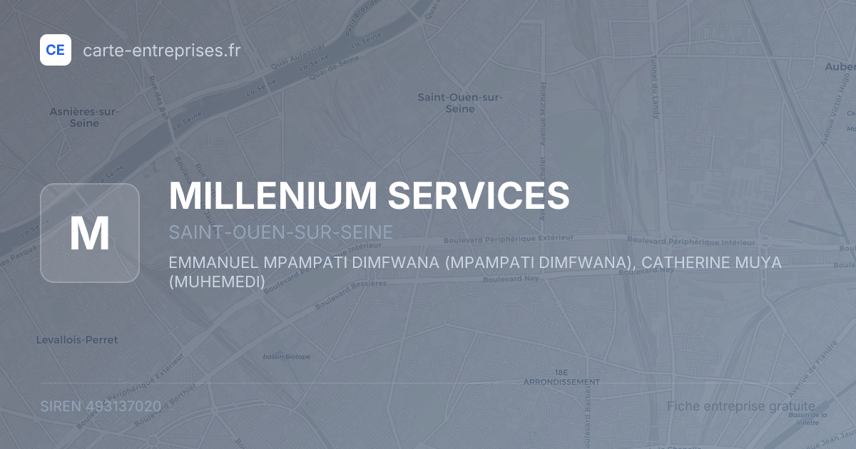 MILLENIUM SERVICES — 493137020 — fiche entreprise
