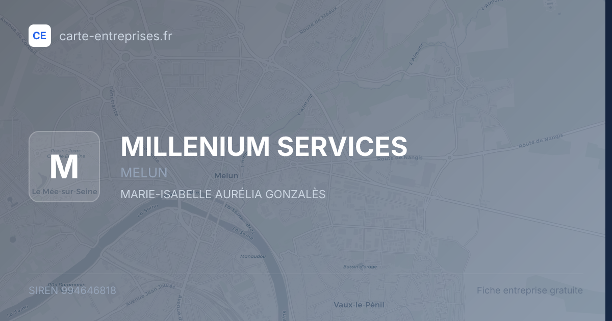 MILLENIUM  SERVICES — 994646818 — fiche entreprise