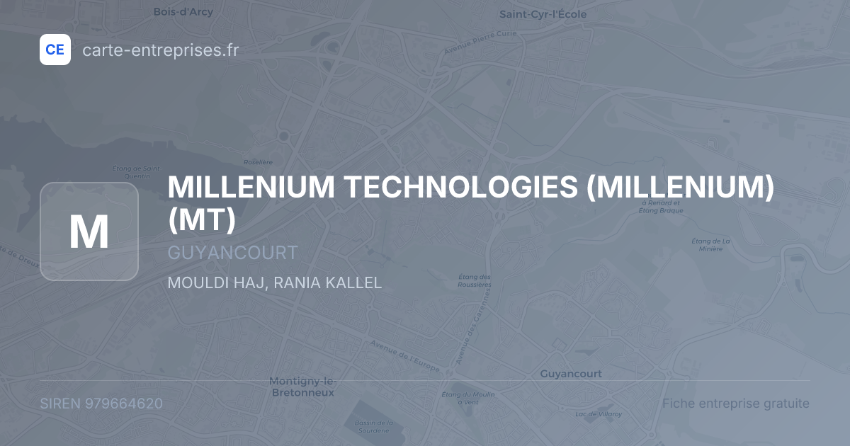 MILLENIUM TECHNOLOGIES (MILLENIUM) (MT) — 979664620 — fiche entreprise