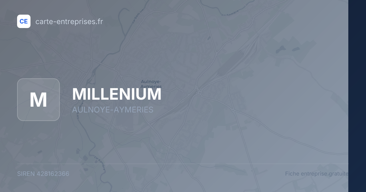 MILLENIUM — 428162366 — fiche entreprise