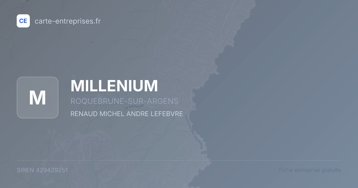 MILLENIUM — 429429251 — fiche entreprise
