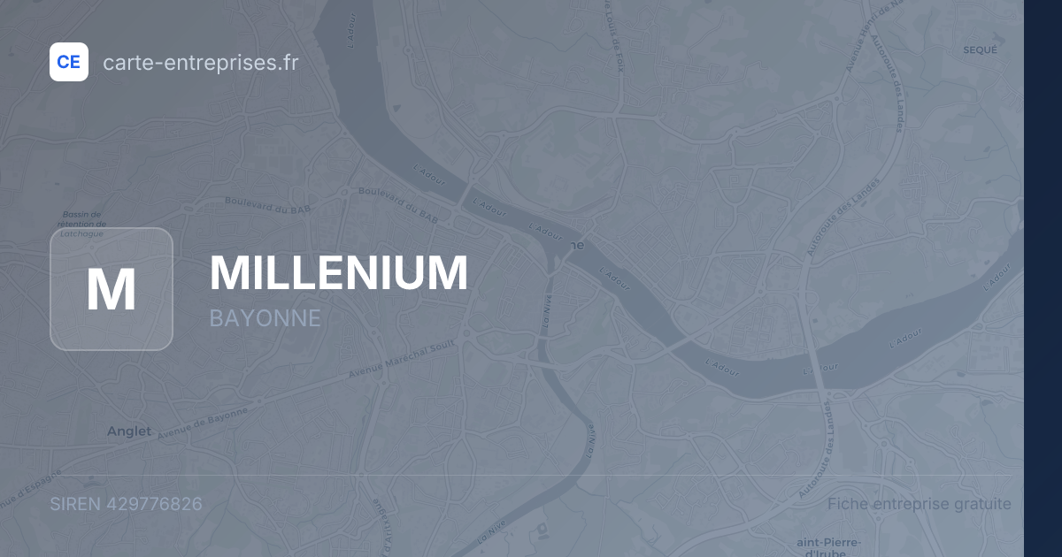 MILLENIUM — 429776826 — fiche entreprise
