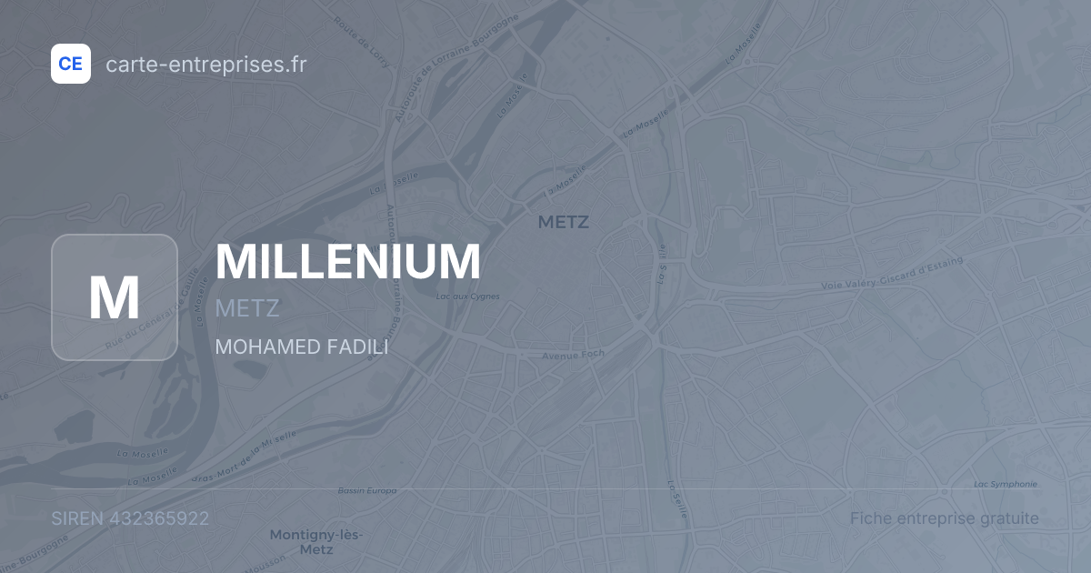 MILLENIUM — 432365922 — fiche entreprise