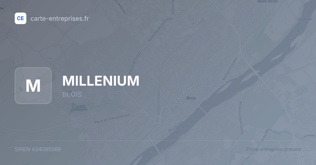 MILLENIUM — 434095568 — fiche entreprise