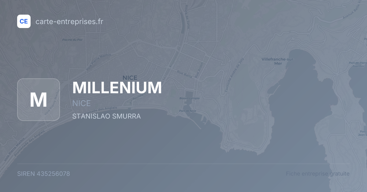 MILLENIUM — 435256078 — fiche entreprise