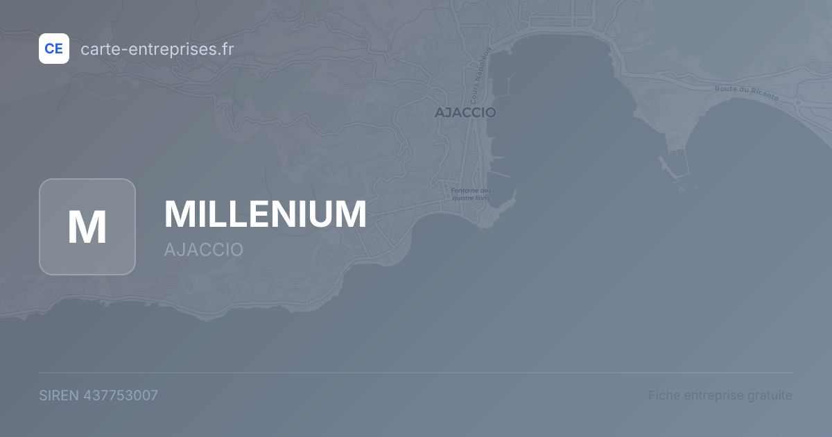 MILLENIUM — 437753007 — fiche entreprise