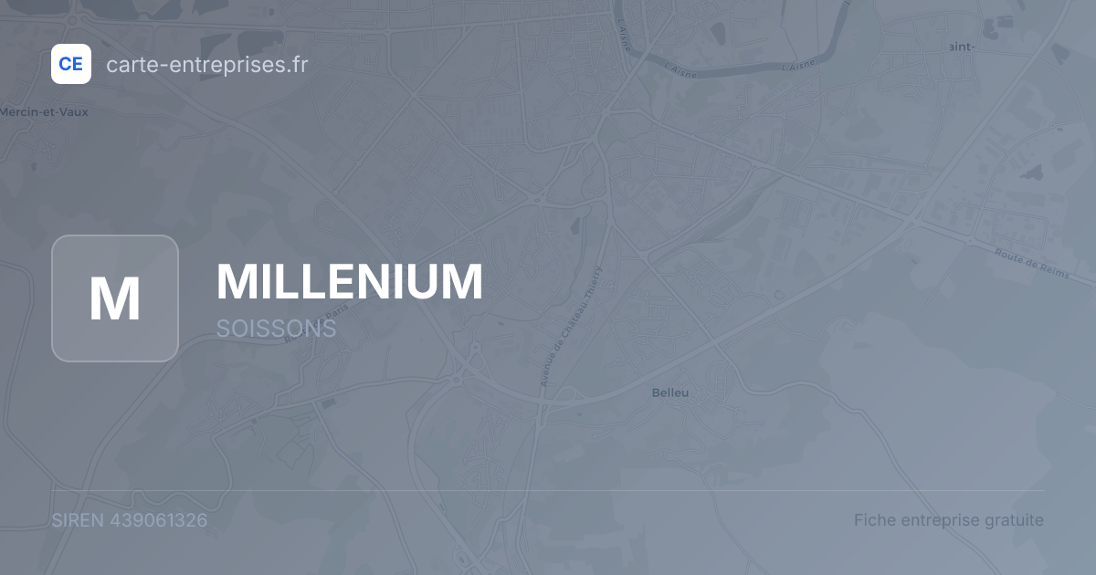 MILLENIUM — 439061326 — fiche entreprise