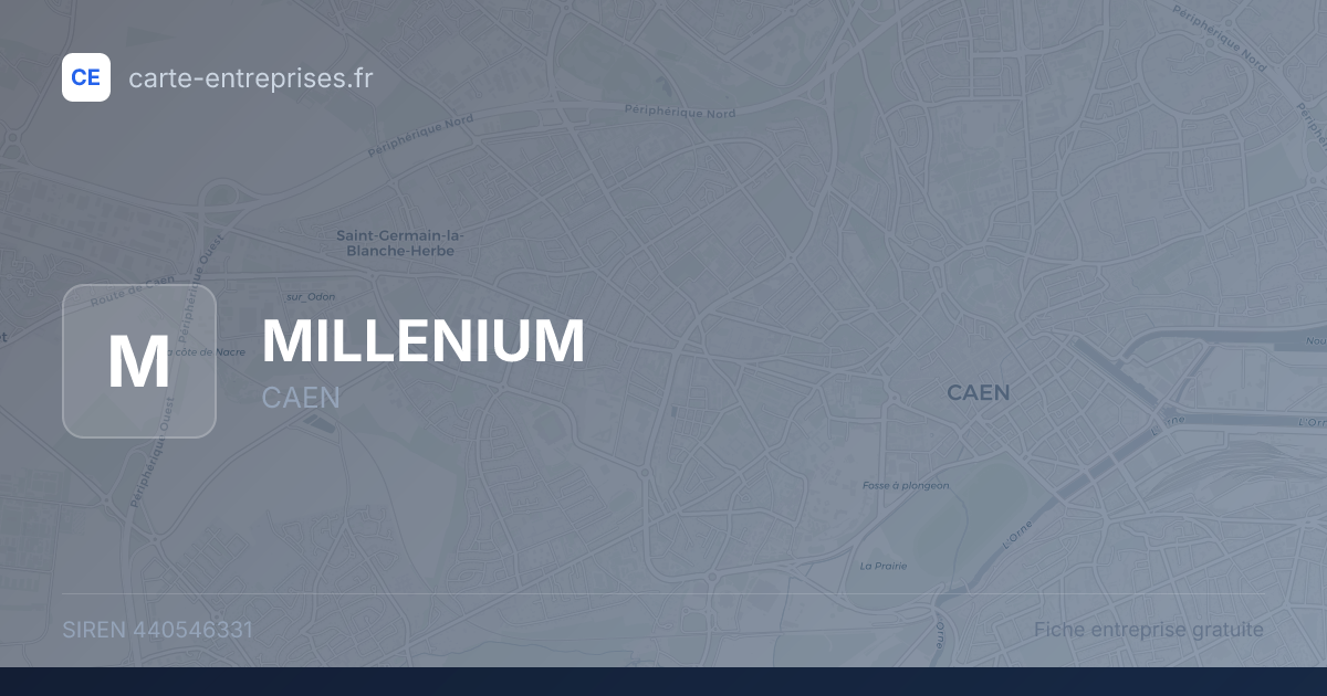 MILLENIUM — 440546331 — fiche entreprise