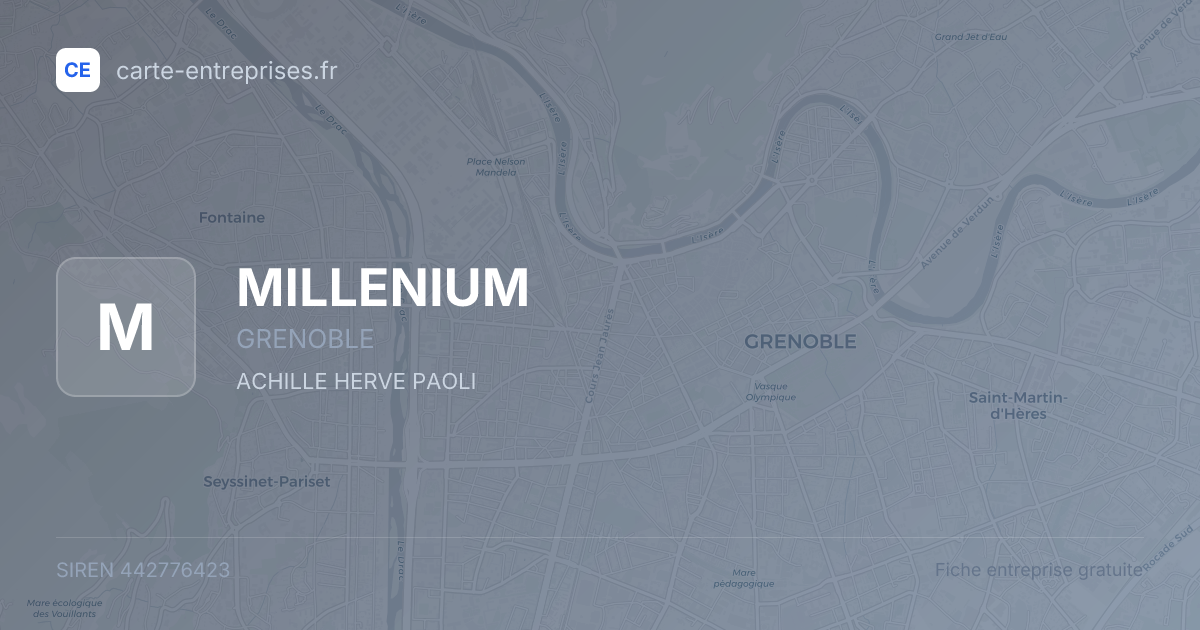 MILLENIUM — 442776423 — fiche entreprise