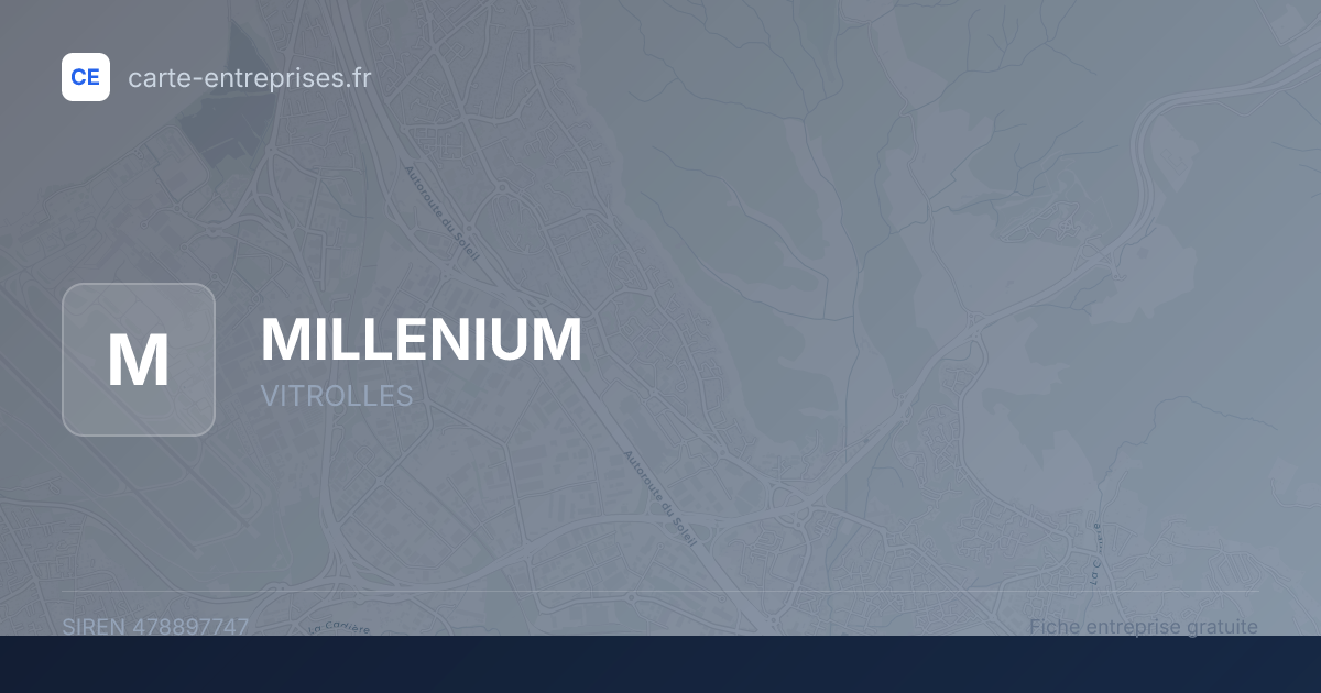 MILLENIUM — 478897747 — fiche entreprise