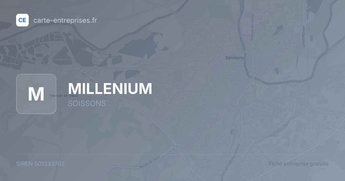 MILLENIUM — 501333702 — fiche entreprise