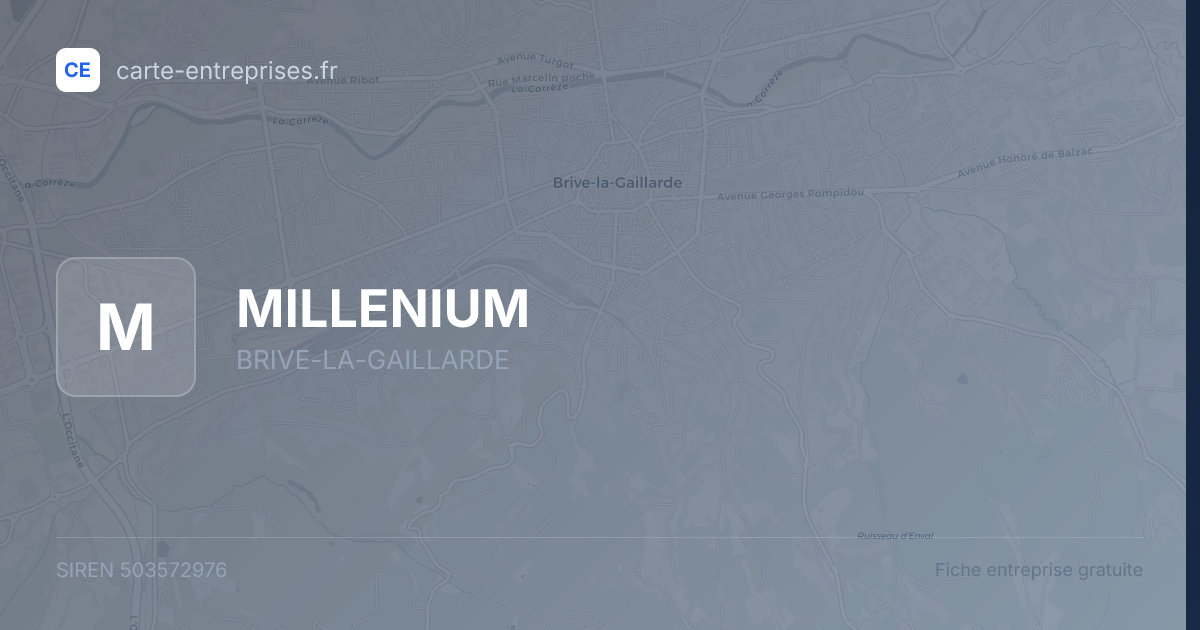 MILLENIUM — 503572976 — fiche entreprise