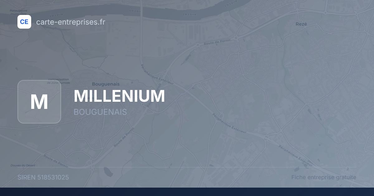 MILLENIUM — 518531025 — fiche entreprise