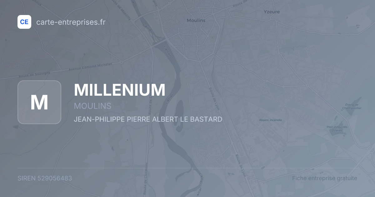 MILLENIUM — 529056483 — fiche entreprise