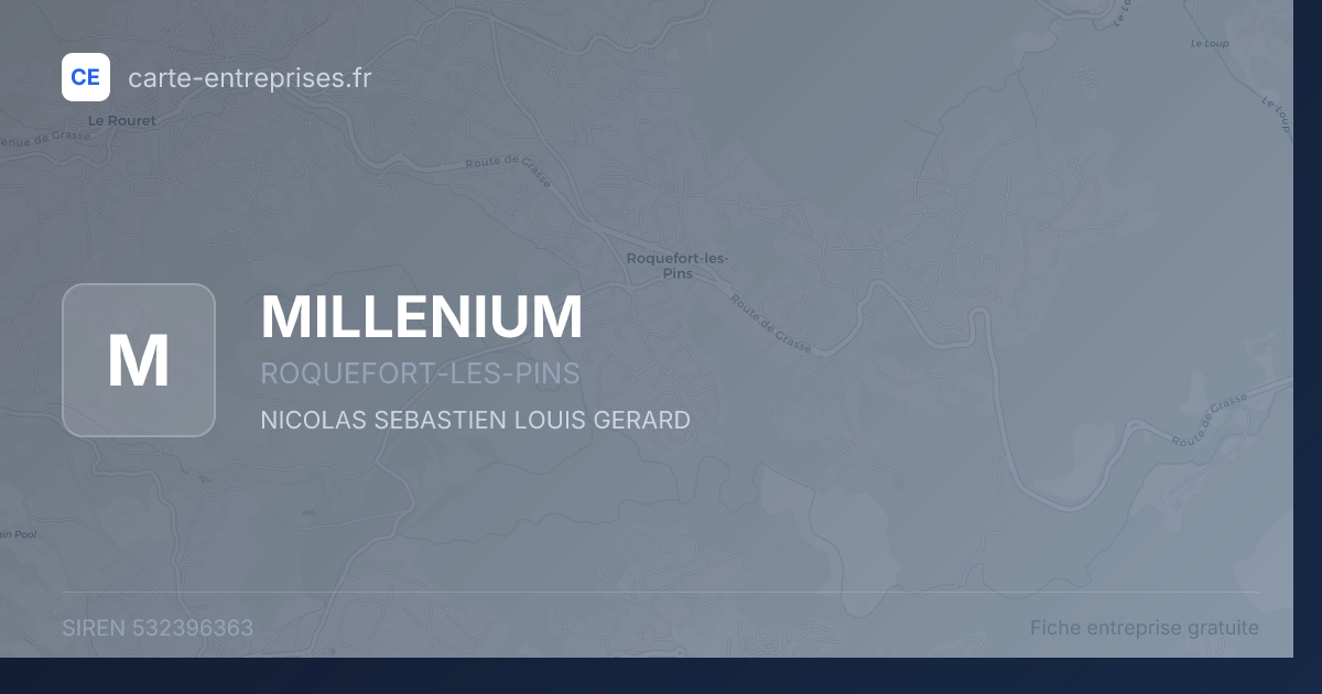 MILLENIUM — 532396363 — fiche entreprise