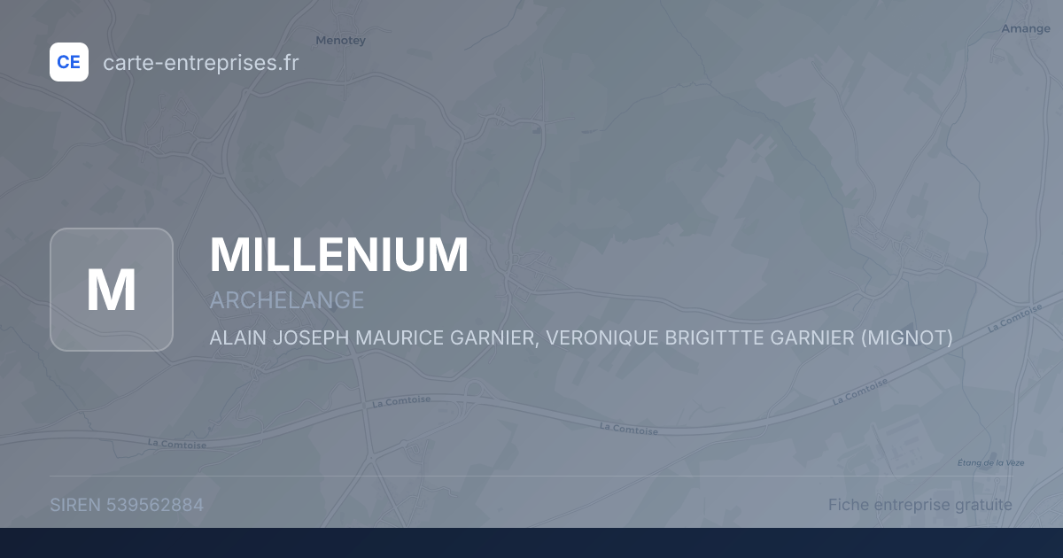 MILLENIUM — 539562884 — fiche entreprise