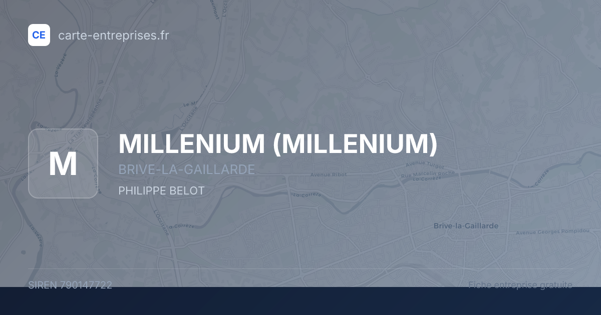 MILLENIUM — 790147722 — fiche entreprise