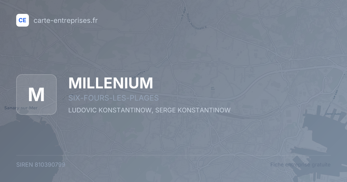 MILLENIUM — 810390799 — fiche entreprise