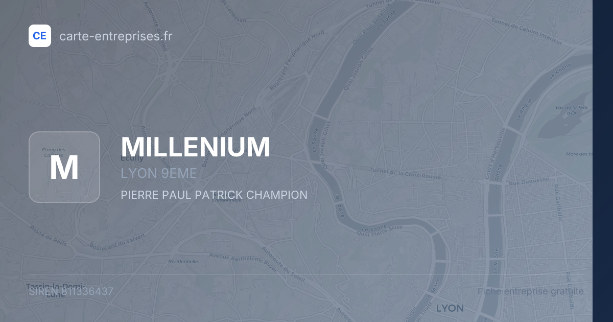 MILLENIUM — 811336437 — fiche entreprise