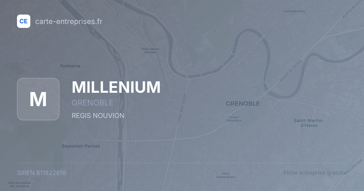 MILLENIUM — 811822618 — fiche entreprise