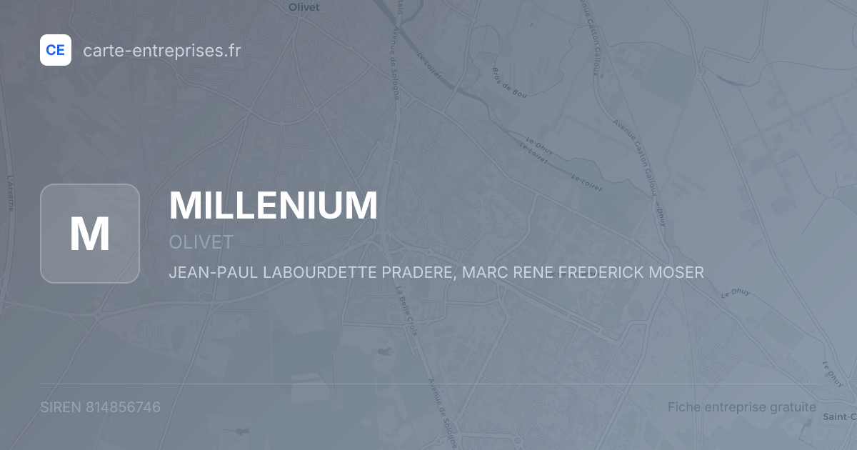 MILLENIUM — 814856746 — fiche entreprise