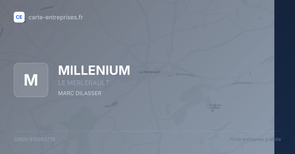 MILLENIUM — 815093778 — fiche entreprise
