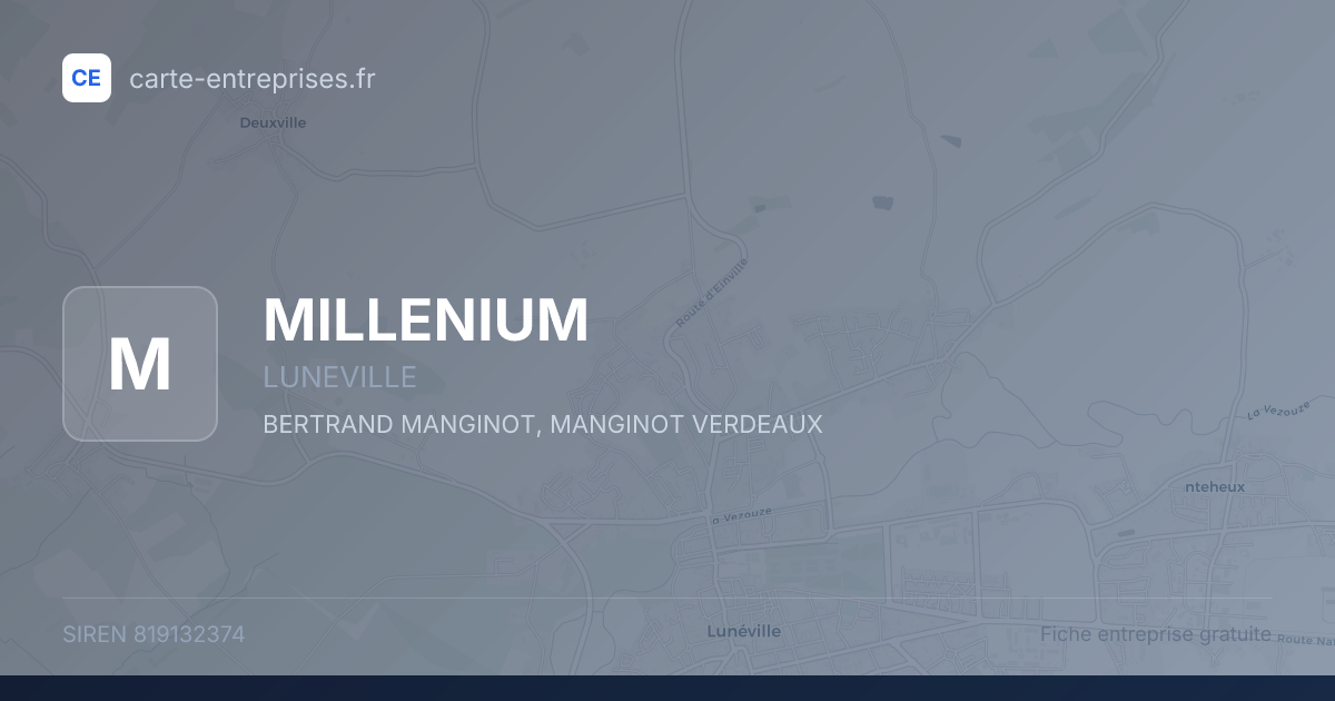 MILLENIUM — 819132374 — fiche entreprise