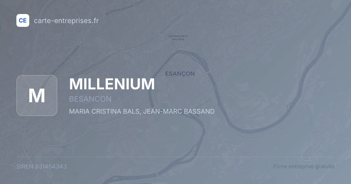 MILLENIUM — 831454343 — fiche entreprise