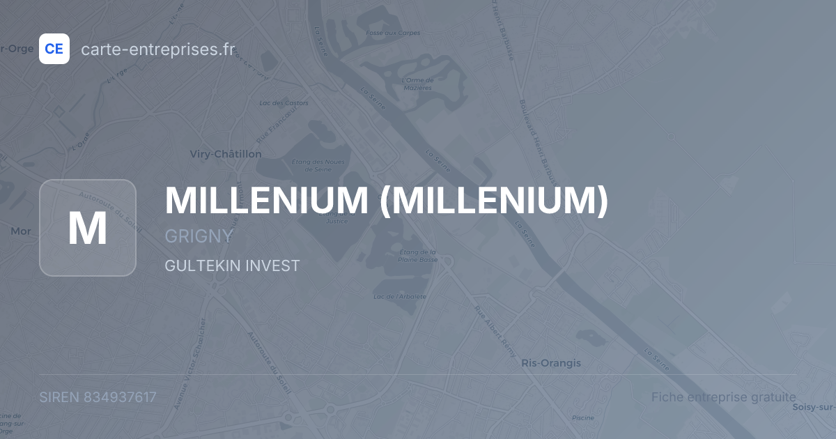 MILLENIUM — 834937617 — fiche entreprise
