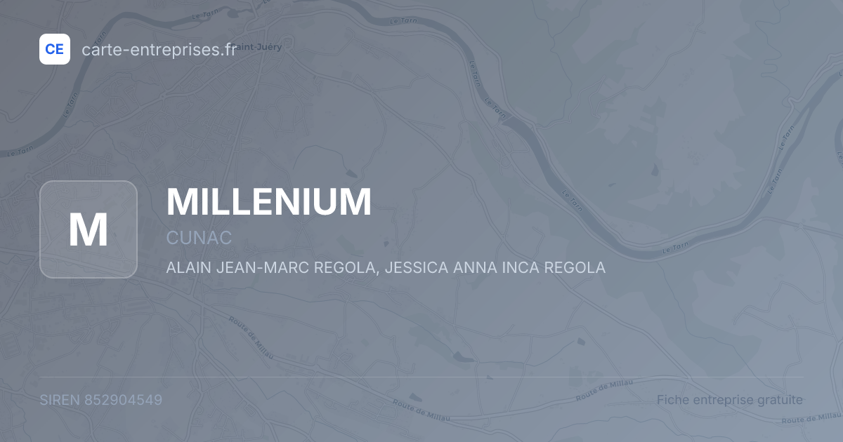 MILLENIUM — 852904549 — fiche entreprise