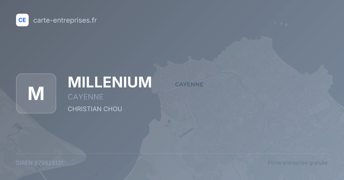 MILLENIUM — 879825131 — fiche entreprise
