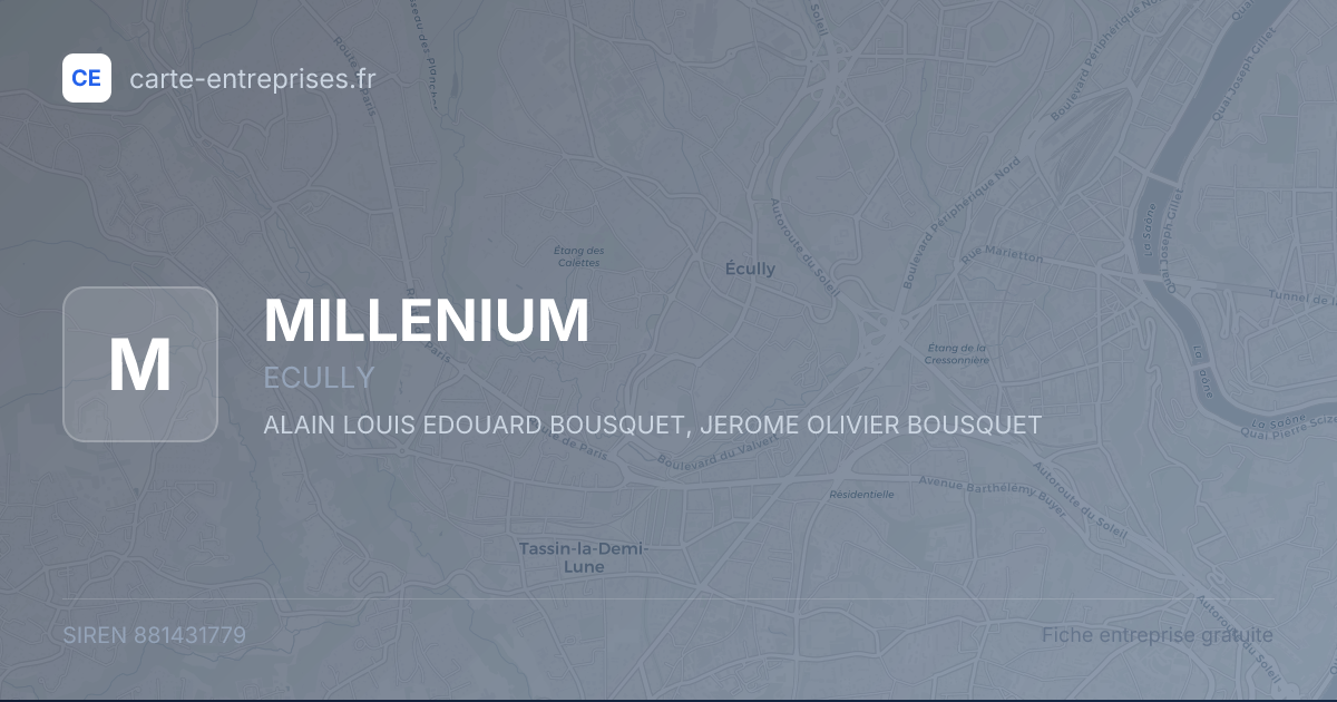 MILLENIUM — 881431779 — fiche entreprise