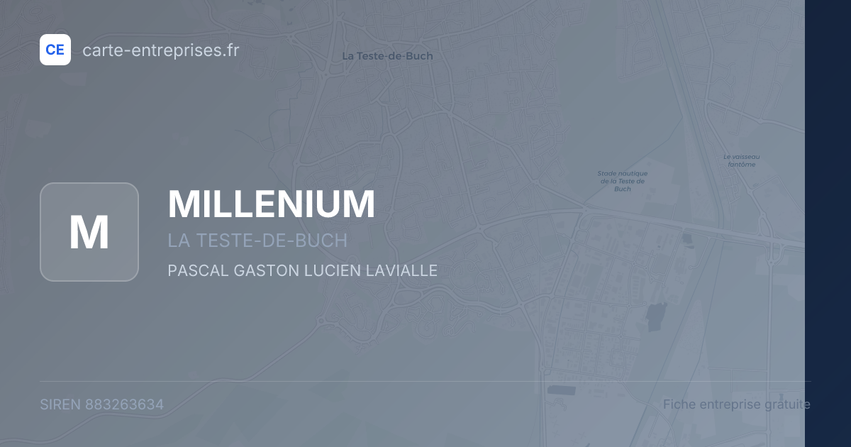MILLENIUM — 883263634 — fiche entreprise