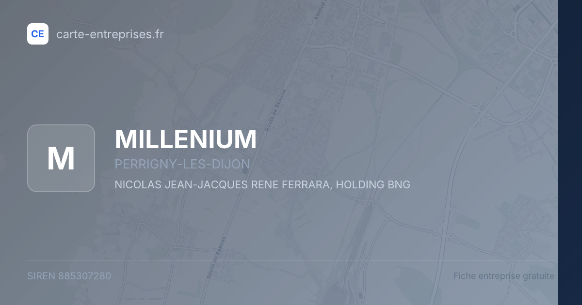 MILLENIUM — 885307280 — fiche entreprise