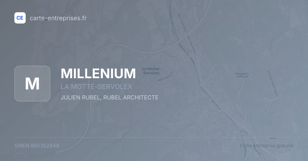 MILLENIUM — 885352948 — fiche entreprise