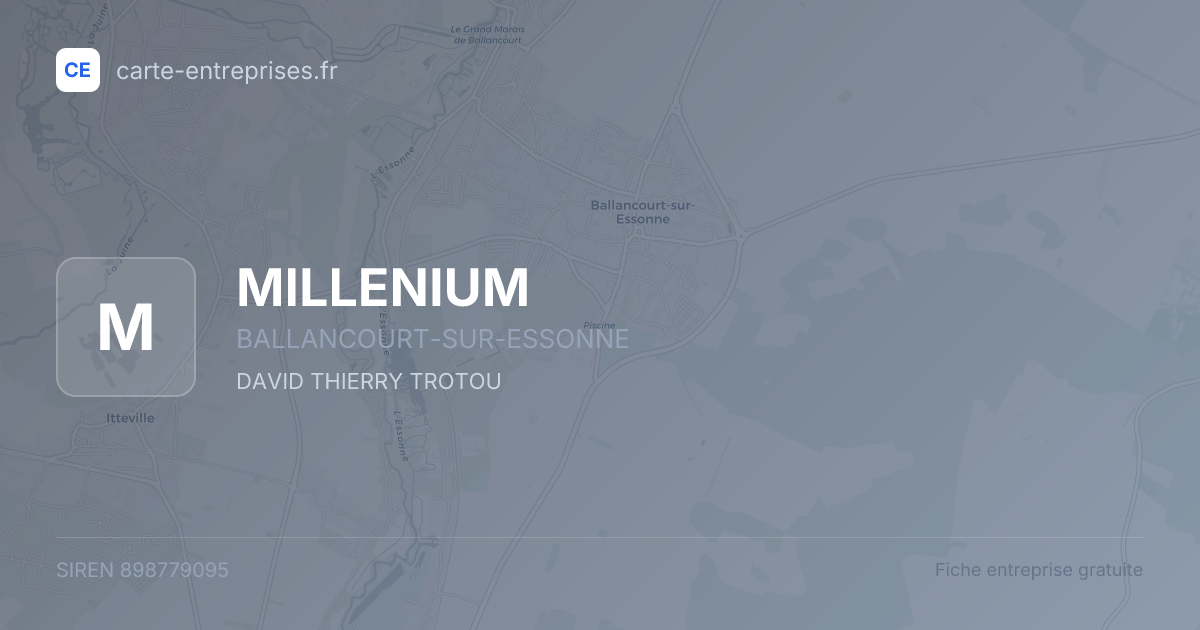 MILLENIUM — 898779095 — fiche entreprise