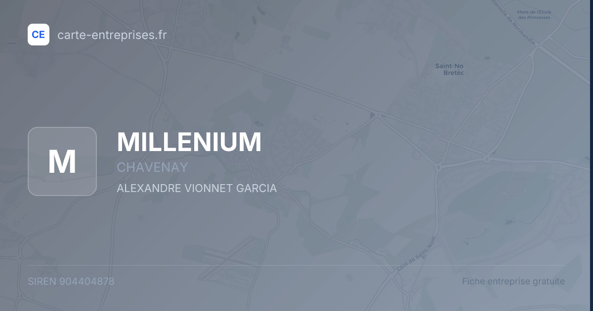 MILLENIUM — 904404878 — fiche entreprise