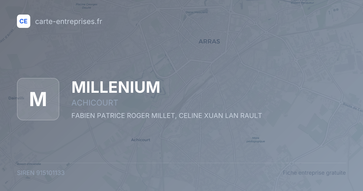 MILLENIUM — 915101133 — fiche entreprise