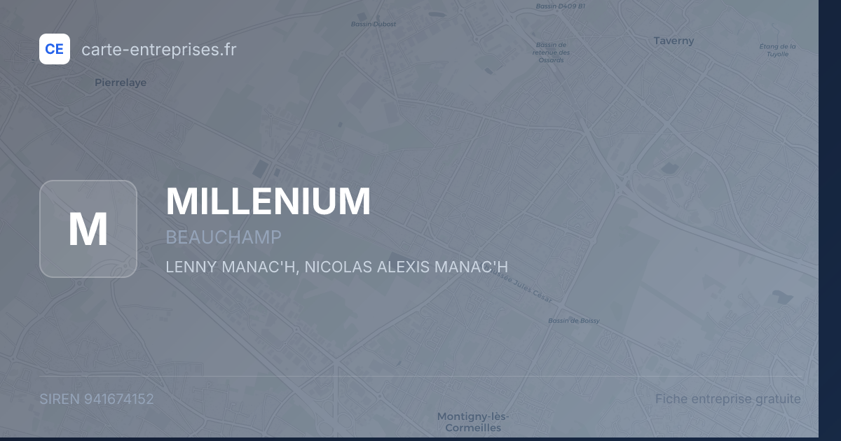 MILLENIUM — 941674152 — fiche entreprise